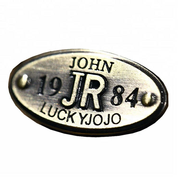 Customized Professional Good Price of Metal Labels Badge and Tags for Handbags With Private Logo Badge Custom Handbag Metal Tags