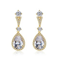 LUOTEEMI Latest Design Fashion Waterdrop CZ Drop Earrings Luxury Cubic Zirconia Women Earings