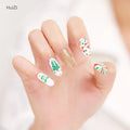 Huizi Wholesale Gel Nail Decoration Adhesive Nail Polish Sticker DIY Winter Design Nail Wraps