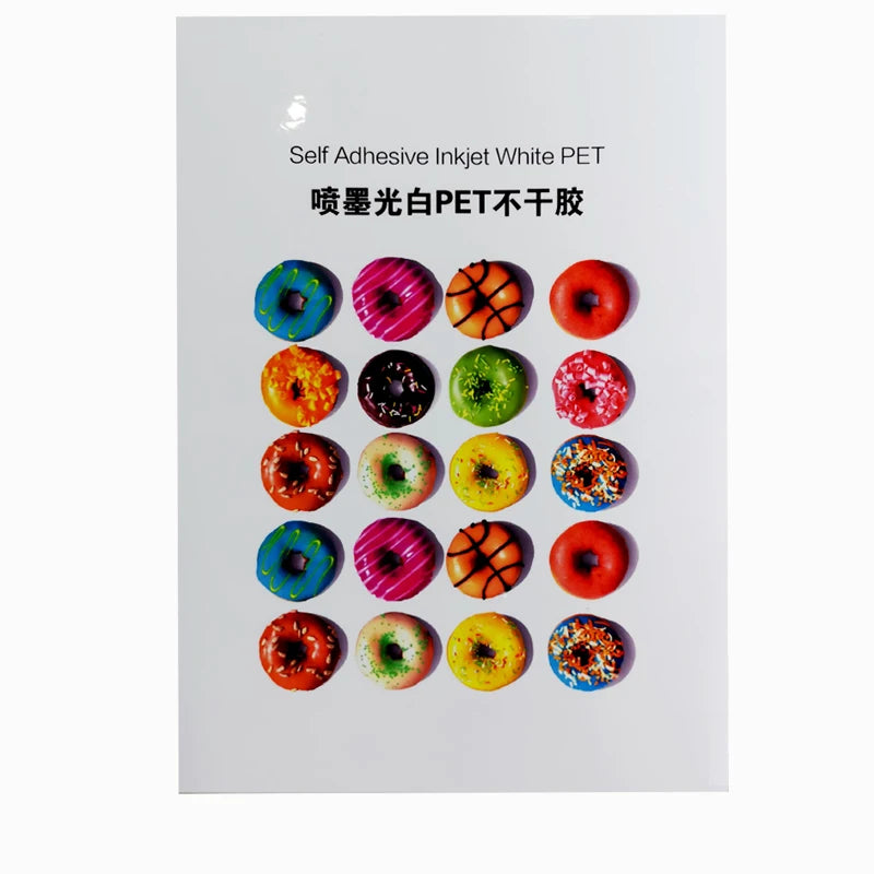 Waterproof Inkjet Vinyl Sticker Label Paper Self Adhesive Glossy White PET Film for Laser and Inkjet Printer