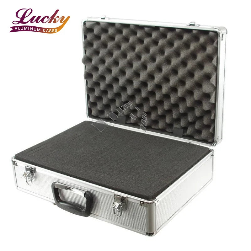 Hot Sell Silver Aluminum case with Lock Tool case Case With Foam Insert High Quality Customizable Aluminum Storage case