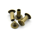 Antique Nickel Plated Male Female Chicago Binding Post Screw Black Oxide Finish Made of Brass Metric Measurement System