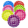 Classical Hot Sell Disposable  250gsm 9 Inch Single Color Paper Plates with Little Dots