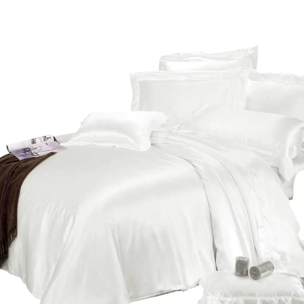 Luxury Silk Bedding Sets 4 Pcs 19MM Silk  Duvet Cover  Sets 100%  6A Mulberry Silk California King Size