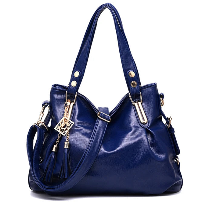 Fashion Middle Age Mum Lady Soft PU Leather Big Size Women Shoulder Bag