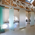 Modern Movable Tempered Glass Fireproof Office Partition Wall System Frameless Folding Sliding Divider Doors Supermarket School