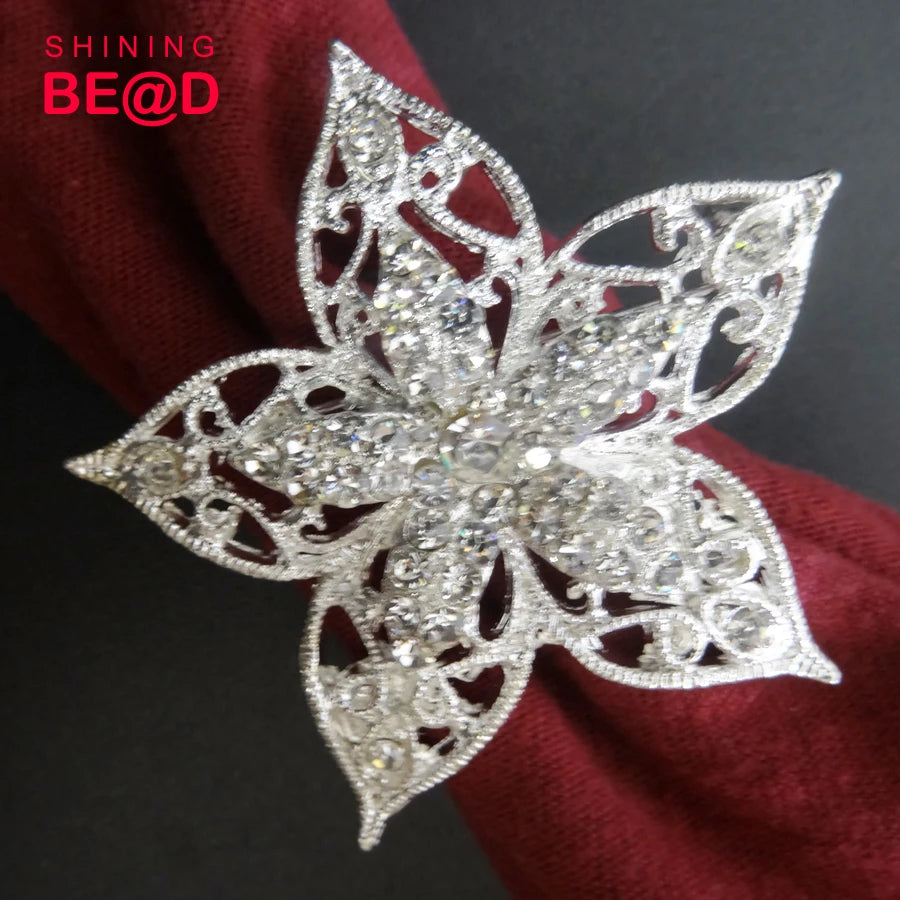 Wholesale Cheap in Bulk Wedding Souvenir Crystal Diamond Napkin Ring