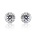 POLIVA Stunning Flame 18K Gold Plated 925 Sterling Silver Brilliant Cut Round Cubic Zirconia Stud Earring