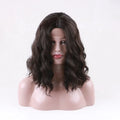 Stocks Heat Resistant Fiber Loose Wavy Black Brown Color Synthetic 14" Short Lace Front Wigs for Black Women