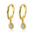 Plated Small Zircon Water Droplets Shaped Earrings Gold Hot Peishang 925 Ster Silver 14K 925 Sterling Silver Jewelry Drop GTC