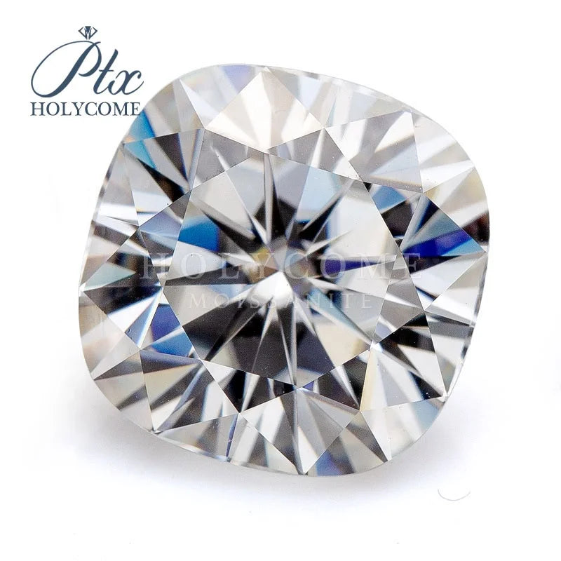 Holycome Manufacturer Wholesale Moissanite Cushion Cut  Loose Gemstone  VVS D Flawless Moissanite