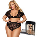 High-End Custom Full Lace Women's Underwear Set Free Box High Waist 7 Color Plus Size Lingerie with ODM Supply Custom Bra Set