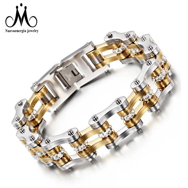 Fashion Fine Men's Jewelry Silver Man Biker Bracelet Motorcycle Chain Bracelet Stainless Steel Bracelet for Man