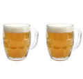 Factory Direct 10oz /18oz Pineapple Shape Dimple Stein Glass Beer Mug With Handle