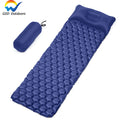 GSD Portable Sleeping Pad Outdoor Lightweight Inflatable Sleeping Pad Inflatable Sleeping Pad With Pillow and Air-Cells Design