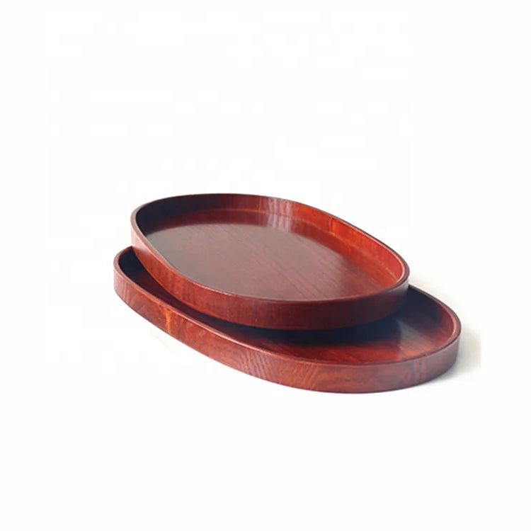 Wholesale  Classical  Oval Japanese Style  39cm Wood  Serving Tray