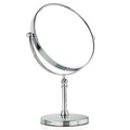 8 Inch Two Sided Hardwired Free Standing Tall Makeup Mirror With 1X/3X Magnification