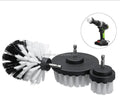Zhenda ZD005 3 Pcs White PP or Nylon Material Drill Scrubber Brush Set for Car and Household Cleaning Long Life Low Cost