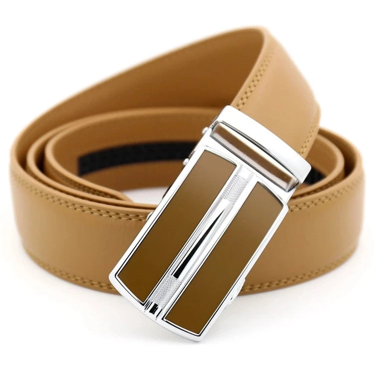 Real Leather Automatic Belt Buckle Wholesale Business Men Automatic Belt Buckle Leisure Men Leather Automatic Belt