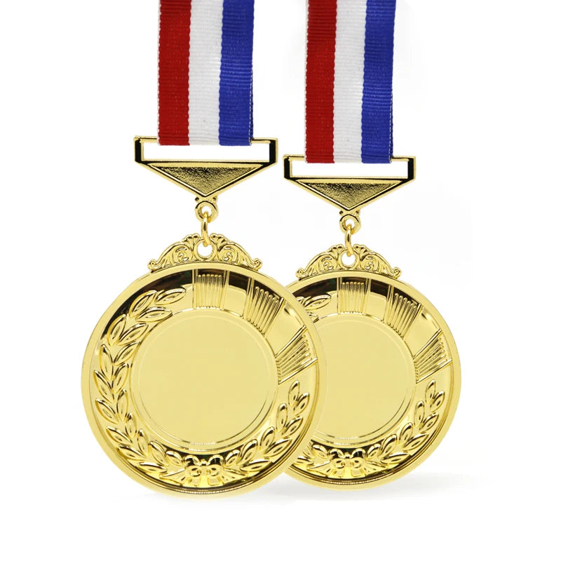 Wholesale Gymnastics Metal Medals Sublimation Blank Marathon Medal Miniature Plain Winning Gold Silver Bronze Honor Medale