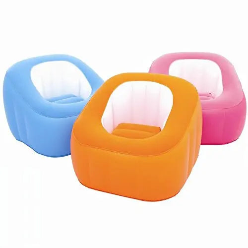 Bestway 75046 Comfort Quest Cube Modern Inflatable Gaming Chair Sofa Seat Lounger for Living Room & Bedroom Camping Relaxation