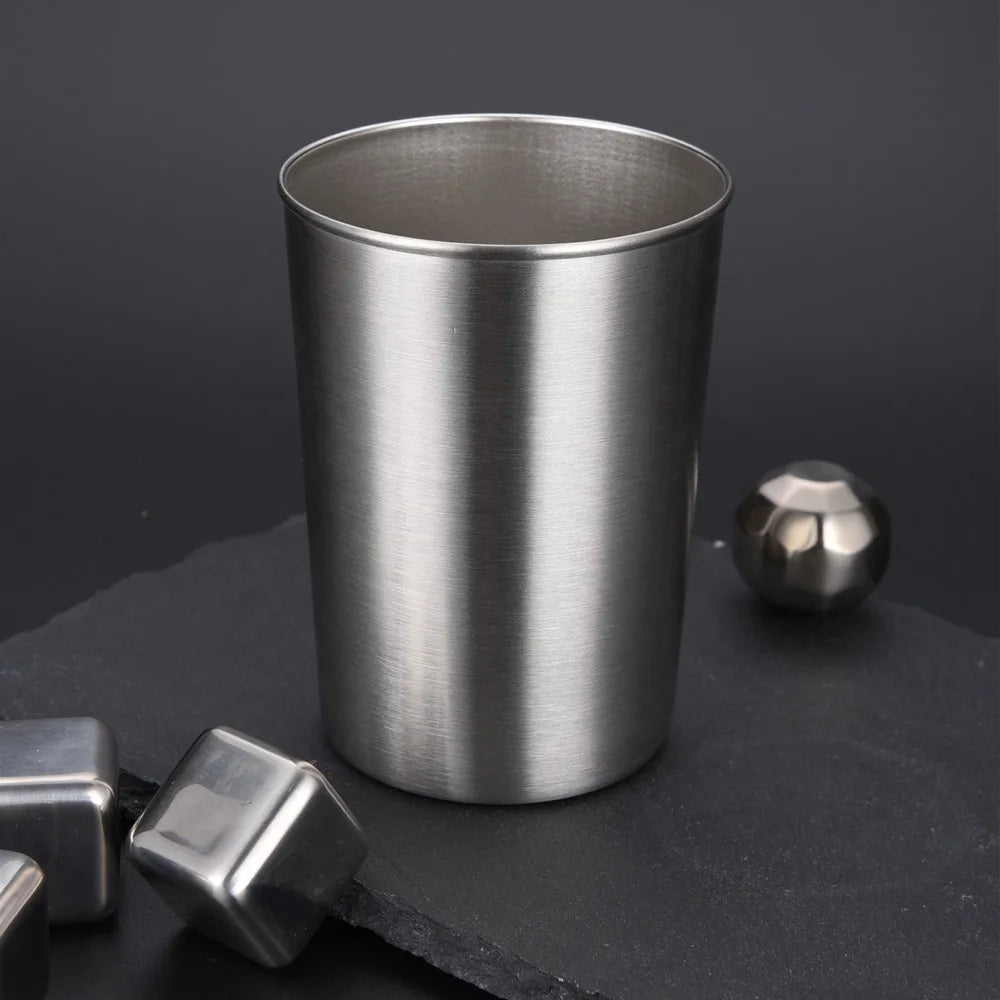 Stocked Eco-Friendly BPA Free Stainless Steel 10oz Printed Customized Logo Modern Camping Use Drinking Cup