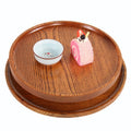 Classical  Hot Sell Handmade 27cm Round Jujube Wood  Dessert Dish Plate