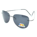 2024 New Super Light Frameless UV400 Tac Polarized Slim Titanium Temples Ready Sunglasses