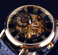 Forsining Gold Skeleton Mechanical Automatic Movemet  Luxury Oem Tourbillon Men Watch