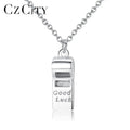 CZCITY Whistle Shape Cool 925 Silver Necklace Chain for Men Christmas Gift Boys Wholesale Punk Style Pendant