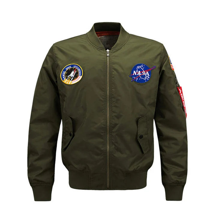 Lightweight American College Jacketnasa Men's Usa Flag Nasa Flight Jacket Custom Wholesale