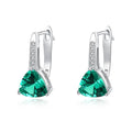 CZCITY Delicate Geometric Sterling Silver 925 Stud Earrings for Women Jewelry Fashion Christmas Gift