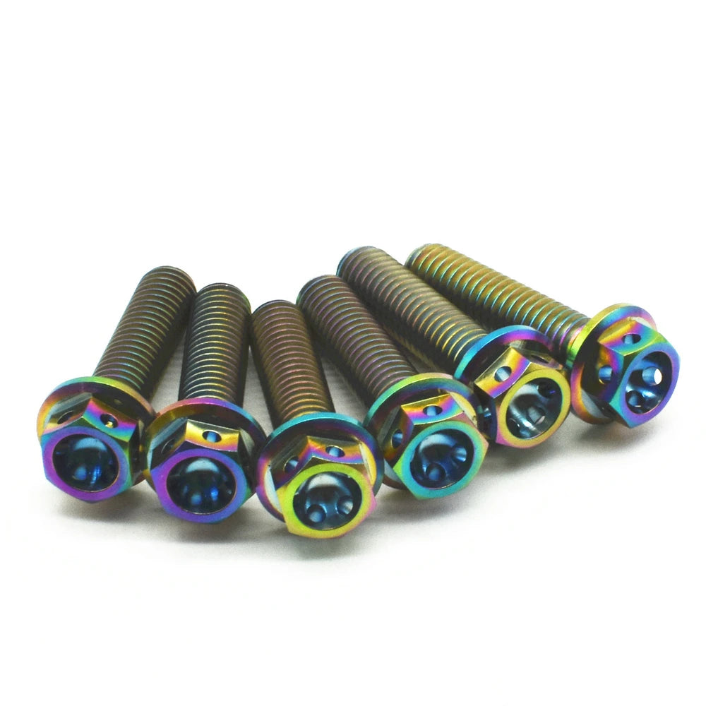 Factory Price of M10 Gr5 Titanium Flange Head Bolts Titanium Motorcycle Modification Bolts