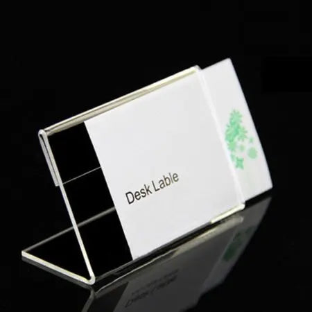 Reap L Shape Reusable Acrylic Sign Holder for Business Price Card Holder for Shop Acrylic Name Card Holder