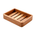 Classical Handmade Eco-Friendly Square Bamboo Anti-Slip Waterproof Soap Dish Tray for Shower Use