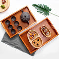Wholesale Classical Handmade 50cm Large Wood  Serving Tray With Handle