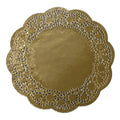Classical Wholesale Premium Hot Sell 10 Inch Round Noble Gold Foil Lace Luxury Eco-Friendly Customizable Paper Doilies