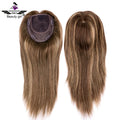 Hot Sale Remy Human Hair Toupeeash Medium Brown Color Hand Tied Natural Silk Base hd Topper for Women