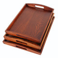 Wholesale Classical Handmade Hotel 42cm Wood Serving Tray With Handle