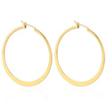 Big Circle Women Hoop Earrings Yellow Gold Plated Jewelry Copper Trendy Ladies Accessories