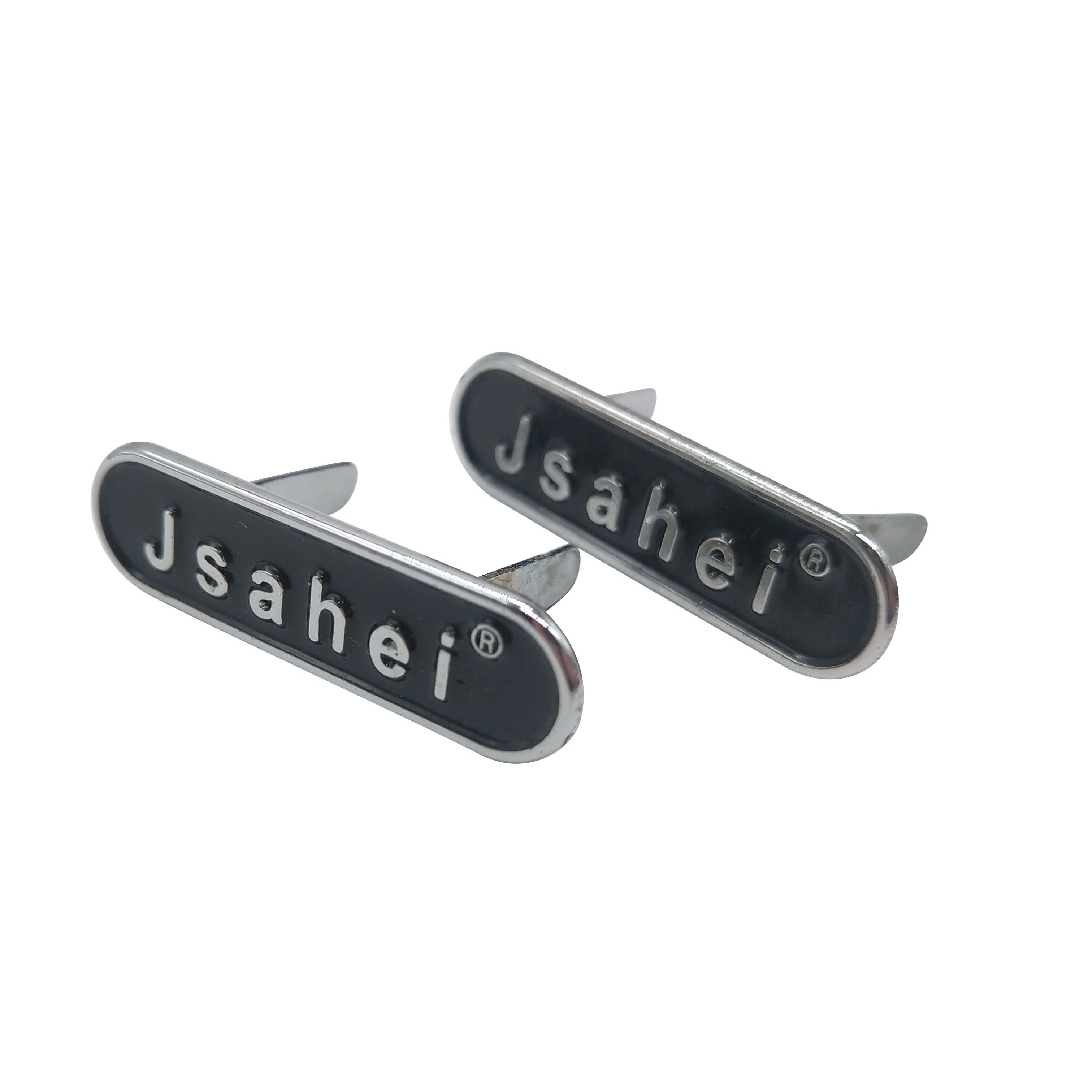 Custom Magnetic Zinc Alloy 3D LED Flashing Nickel-Free Label Hardware Customer Logo for Luggage Bag Making Accessories Badges