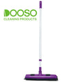 DOOSO Soft Rubber Broom and Squeegee - 2-in-1 Pet Carpet Hair Remover with Telescopic Long Handle