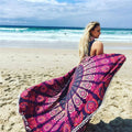 Custom Printed Indian Mandala Tapestry Microfiber Rainbow Beach Towel DHL Delivery Rayon Fabric Turkish Compressed Disposable
