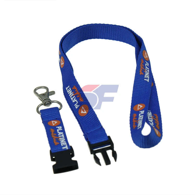 Custom Your Own Logo Polyester Sublimation Printed ID Card Rope Lanyard with Hook-Fashionable Promotional Item