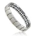 2015 Quantum Energy Charm Bracelet Germanium Stones Positive/Negative Energy Stainless Steel High Polished Finish Fashionable