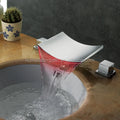 Bathroom Waterfall Basin Three Color Changing Tap/Faucet With Led Light