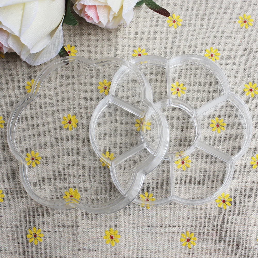 Transparent 10cm Flower Storage Box Plastic Case Home Organizer Jewelry Beads Boxes