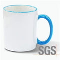 Coated Ceramic Sublimation Top Grade Rim Colourful Mug
