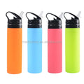Madou Minimalist Style Silicone Foldable Collapsible Travel Water Bottle Dishwasher Safe Direct Drinking Boiling Applicable