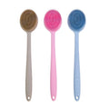 Hot Sell Ultra-Soft BPA-Free Silicone Waterproof Anti-Odor Durable Body Bath Brush with Long Handle for Man and Woman